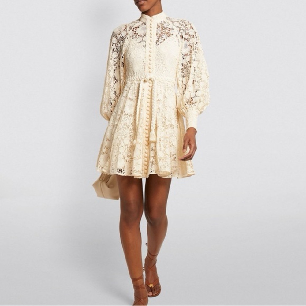 Zimmerman Lace Dress in Cream size 0